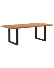 Table à manger et bord naturel bois massif chêne rectangulaire | Mobilier & Déco