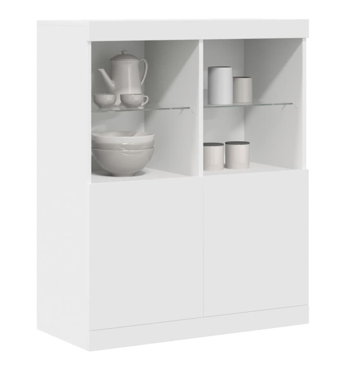 Buffet blanc 81x37x100 cm bois d'ingénierie | Mobilier & Déco