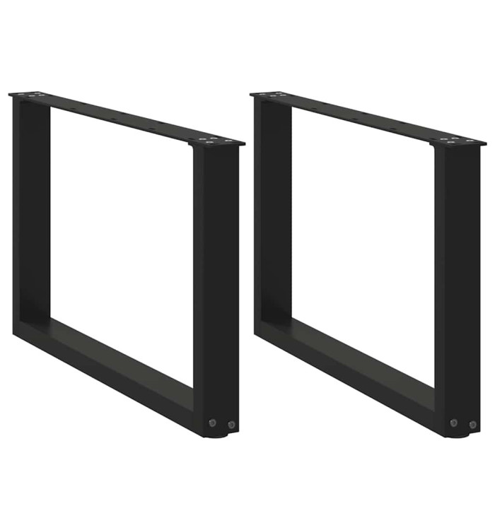 Pieds de table basse forme de U 2 pcs noir 60x(42-43) cm acier | Mobilier & Déco