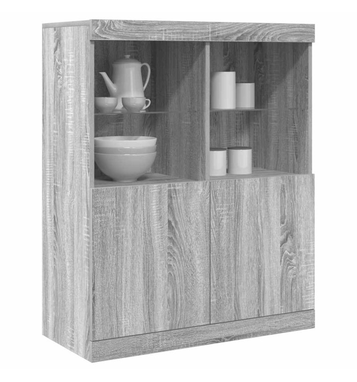 Buffet sonoma gris 81x37x100 cm bois d'ingénierie | Mobilier & Déco