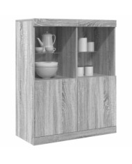 Buffet sonoma gris 81x37x100 cm bois d'ingénierie | Mobilier & Déco