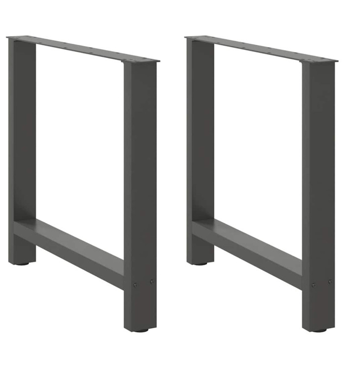 Pieds de table basse anthracite 2 pcs 80x(72-73) cm acier | Mobilier & Déco