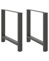 Pieds de table basse anthracite 2 pcs 80x(72-73) cm acier | Mobilier & Déco