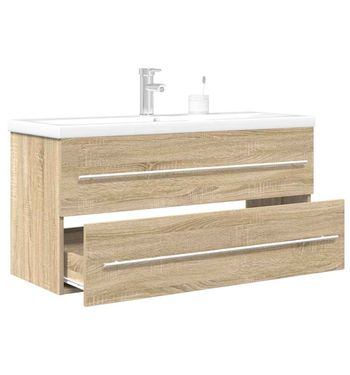 Ensemble de meubles de salle de bain 2 pcs chêne sonoma | Mobilier & Déco