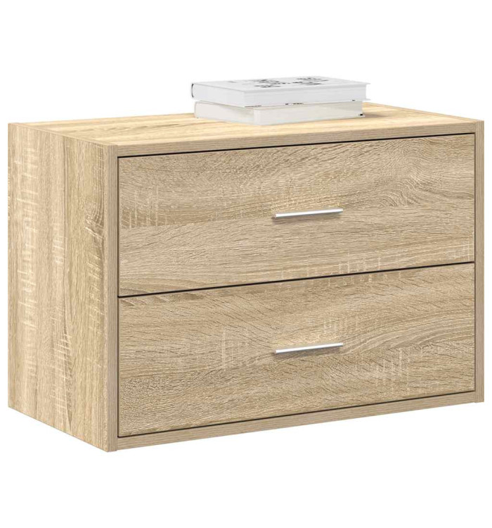 Armoire avec 2 tiroirs chêne sonoma 60x31x40 cm bois ingénierie | Mobilier & Déco