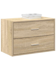Armoire avec 2 tiroirs chêne sonoma 60x31x40 cm bois ingénierie | Mobilier & Déco