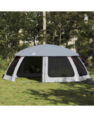 Tente piscine toit amovible parois maille gris 690x690 cm | Mobilier & Déco