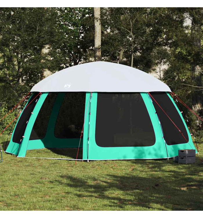 Tente piscine toit amovible parois maille vert d'eau 510x510 cm | Mobilier & Déco