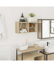 Armoire murale de bain chêne sonoma 60x25x30 cm bois ingénierie | Mobilier & Déco