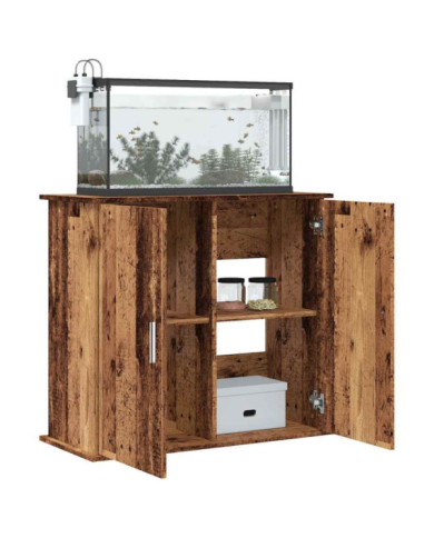 Support pour aquarium vieux bois 81x36x73 cm bois d'ingénierie | Mobilier & Déco