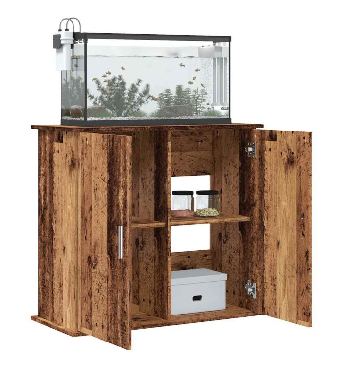 Support pour aquarium vieux bois 81x36x73 cm bois d'ingénierie | Mobilier & Déco
