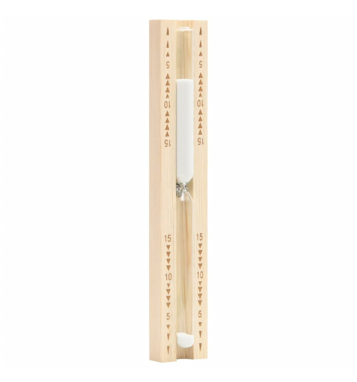 Minuterie à sable pour sauna 15 minutes Bois massif de pin | Mobilier & Déco