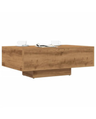 Table basse chêne artisanal 85x55x31 cm bois d'ingénierie | Mobilier & Déco