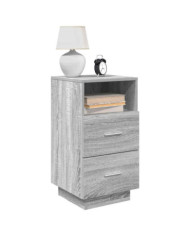 Table de chevet avec 2 tiroirs sonoma gris 36x36x68 cm | Mobilier & Déco