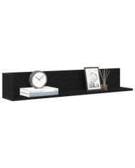 Étagères murales 2 pcs noir 100x16,5x16,5 cm bois d'ingénierie | Mobilier & Déco