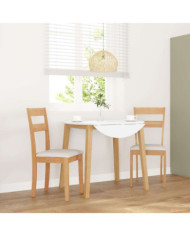 Chaises à manger coussins 2 pcs naturel bois massif caoutchouc | Mobilier & Déco