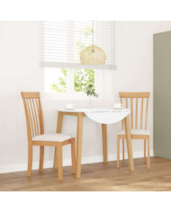 Chaises à manger coussins 2 pcs naturel bois massif caoutchouc | Mobilier & Déco