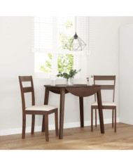 Chaises à manger coussins 2 pcs marron bois massif caoutchouc | Mobilier & Déco