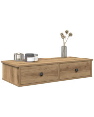 Étagère murale avec tiroirs chêne artisanal bois d'ingénierie | Mobilier & Déco