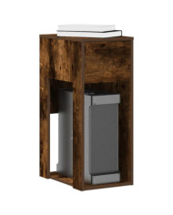 Support de tour d'ordinateur et tiroir chêne fumé 30x44x74 cm | Mobilier & Déco