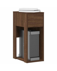 Support de tour d'ordinateur et tiroir chêne marron 30x44x74 cm | Mobilier & Déco