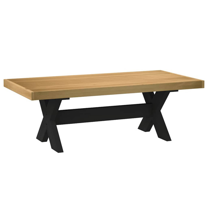Table basse NOAIN pieds en forme de X 120x60x40 cm massif pin | Mobilier & Déco