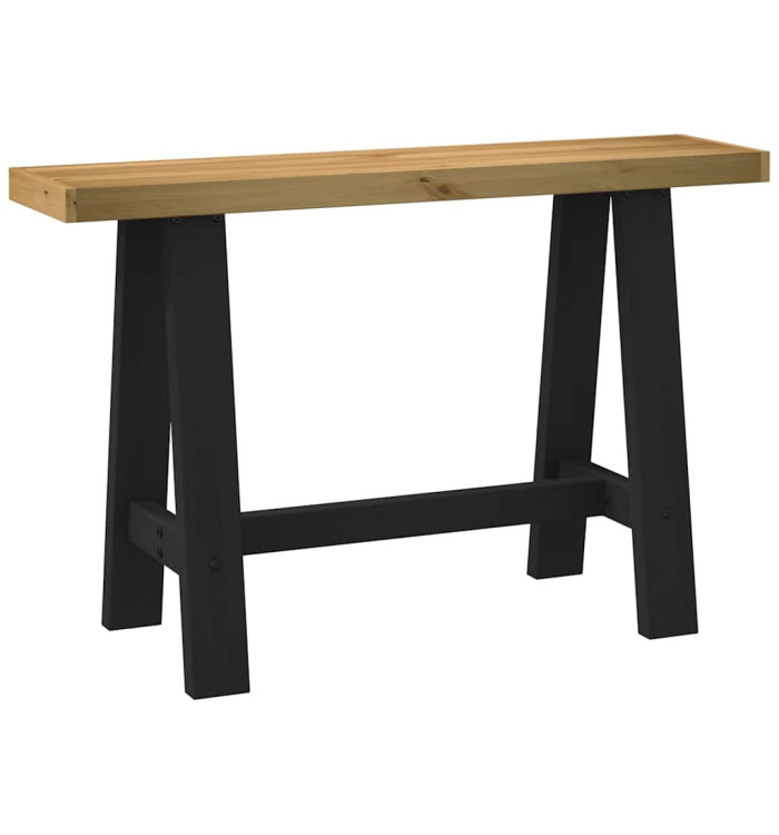 Table console NOAIN pieds en forme de A 120x30x75 cm massif pin | Mobilier & Déco