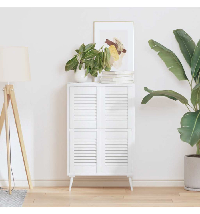 Portes d'armoire à persiennes 4 pcs blanc 39,5x29,5 cm | Mobilier & Déco