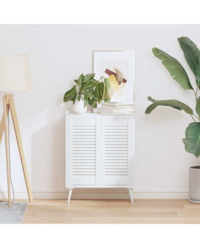 Porte d'armoire à persiennes blanc 61,5x29,5 cm | Mobilier & Déco
