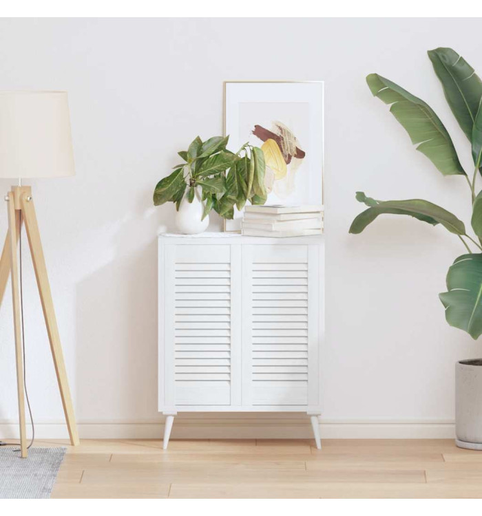 Porte d'armoire à persiennes blanc 61,5x29,5 cm | Mobilier & Déco