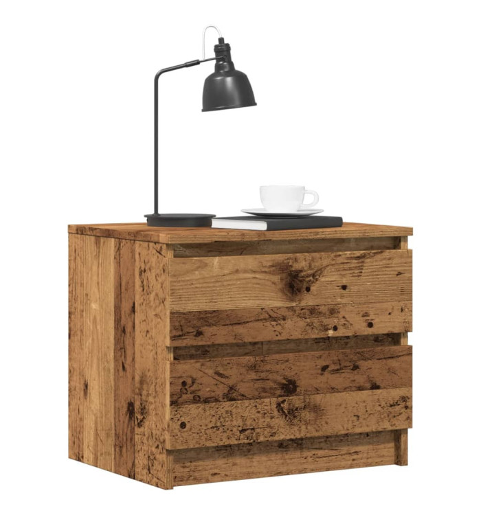 Tables de chevet 2 pcs vieux bois 50x40x43.5 cm bois ingénierie | Mobilier & Déco