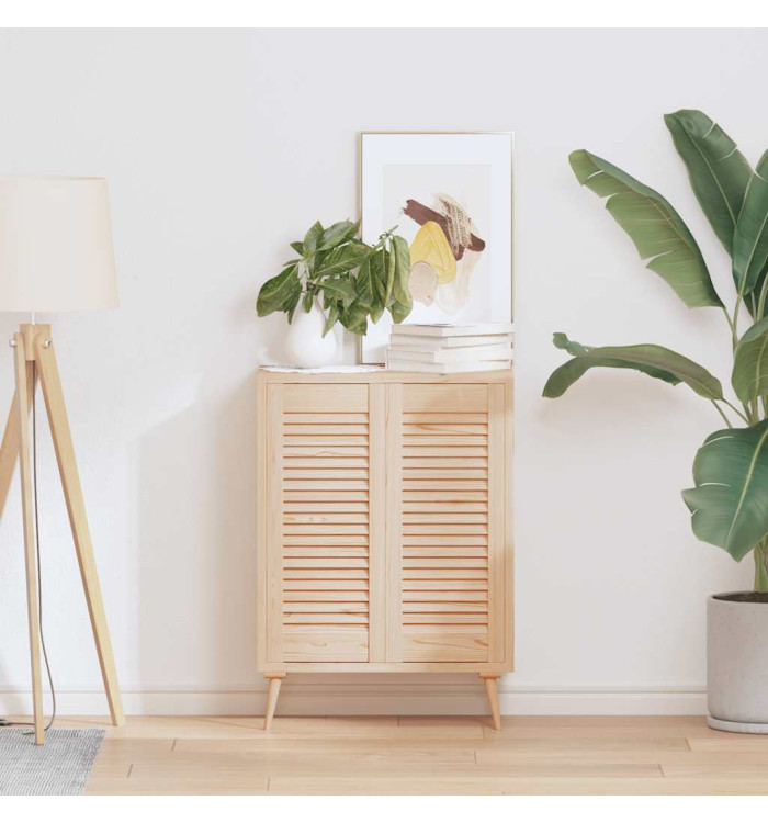 Portes d'armoire à persiennes 2pcs 69x29,5cm bois de pin massif | Mobilier & Déco
