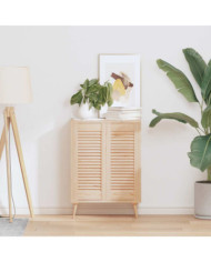 Portes d'armoire à persiennes 2pcs 69x29,5cm bois de pin massif | Mobilier & Déco