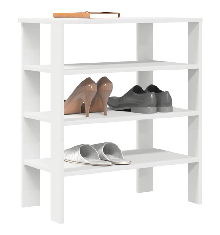 Étagère à chaussures blanc 61x32x70 cm bois d'ingénierie | Mobilier & Déco