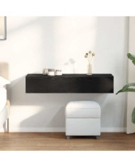 Étagère murale avec tiroirs noir 100x36x19 cm bois d'ingénierie | Mobilier & Déco