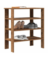 Étagère à chaussures vieux bois 61x32x70 cm bois d'ingénierie | Mobilier & Déco