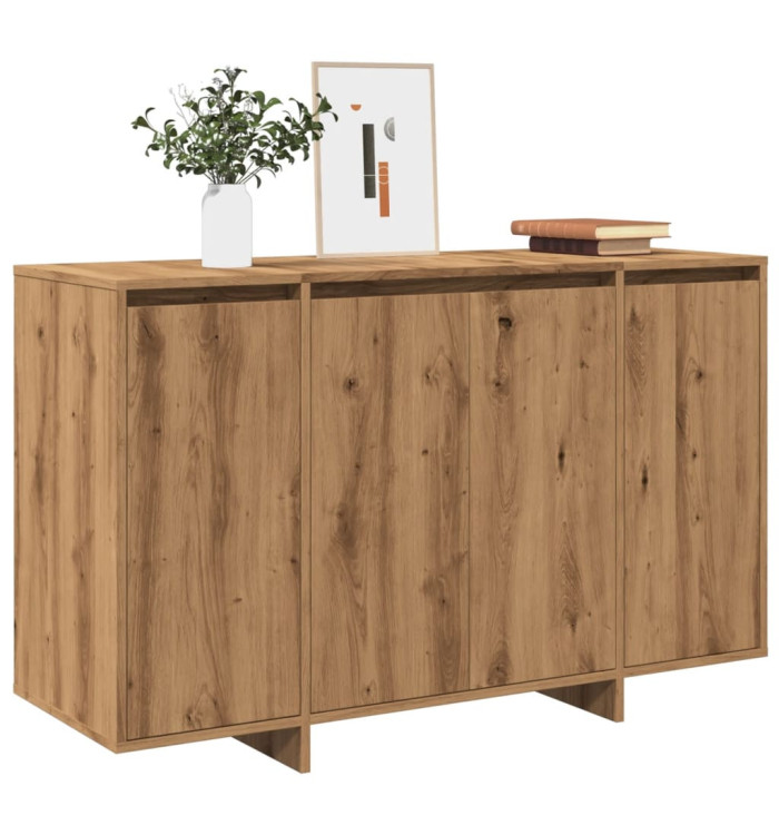 Buffet chêne artisanal 120x41x75 cm bois d'ingénierie | Mobilier & Déco