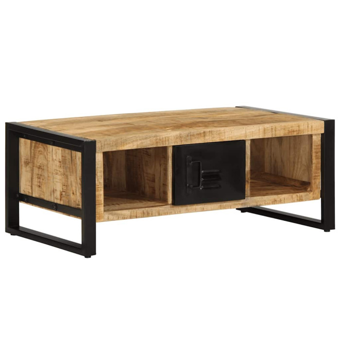 Table basse 90x50x36 cm bois de manguier massif brut | Mobilier & Déco