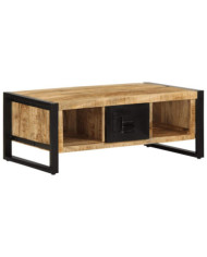 Table basse 90x50x36 cm bois de manguier massif brut | Mobilier & Déco