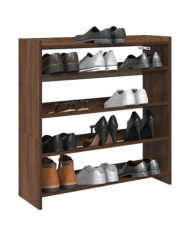 Étagère à chaussures chêne marron 80x25x81 cm bois ingénierie | Mobilier & Déco