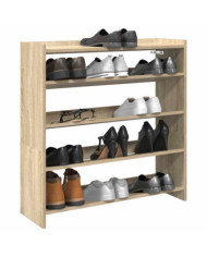 Étagère à chaussures chêne sonoma 80x25x81 cm bois ingénierie | Mobilier & Déco