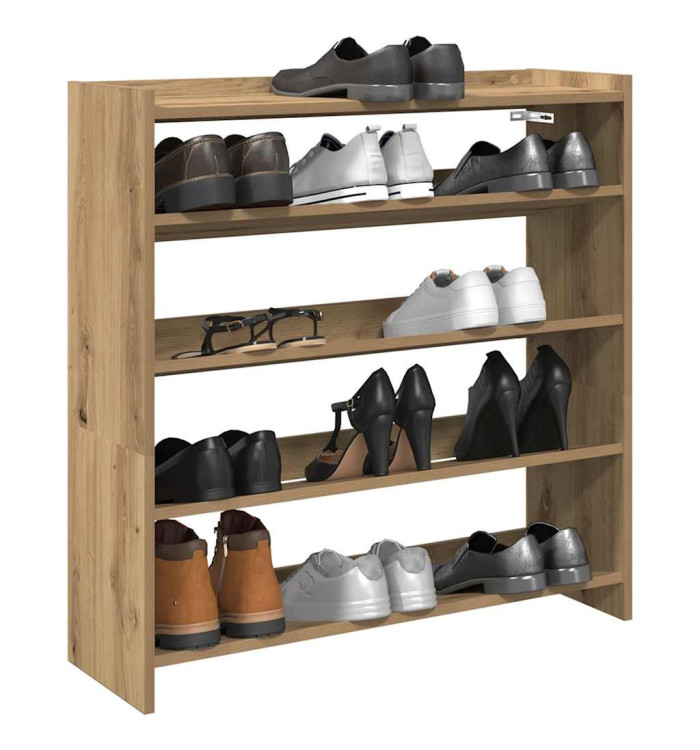 Étagère à chaussures chêne artisanal bois d'ingénierie | Mobilier & Déco