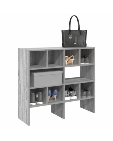 Étagères à chaussures empilables 2 pcs sonoma gris 89,5x30x40cm | Mobilier & Déco