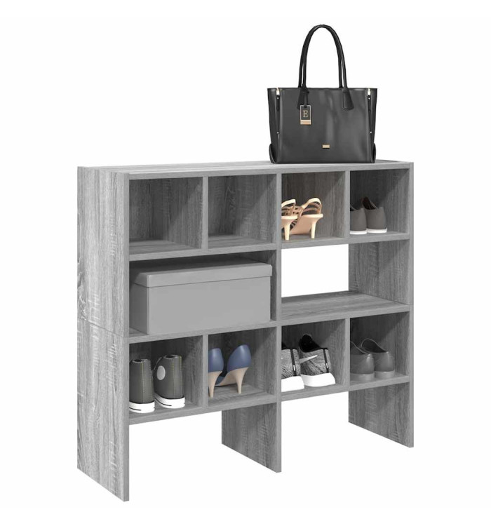 Étagères à chaussures empilables 2 pcs sonoma gris 89,5x30x40cm | Mobilier & Déco