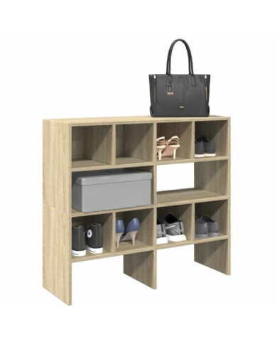Étagères à chaussures 2 pcs empilable chêne sonoma 89,5x30x40cm | Mobilier & Déco