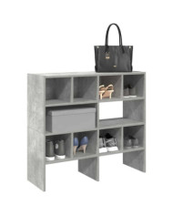 Étagères à chaussures 2 pcs empilable gris béton 89,5x30x40 cm | Mobilier & Déco