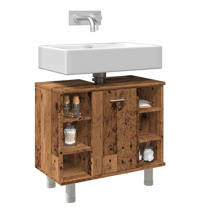 Armoire de salle de bain vieux bois 60x32x53,5 cm | Mobilier & Déco