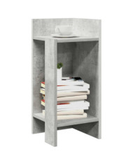 Table d'appoint avec étagère gris béton 25,5x27x60 cm | Mobilier & Déco