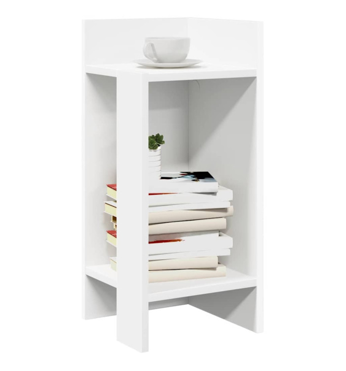 Tables d'appoint 2 pcs avec étagère blanc 25,5x27x60 cm | Mobilier & Déco