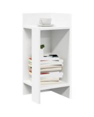 Tables d'appoint 2 pcs avec étagère blanc 25,5x27x60 cm | Mobilier & Déco